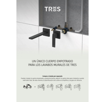 NUEVOS CUERPOS EMPOTRADOS GRIFERÍA MURAL